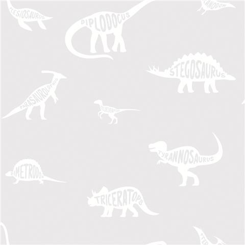 Over the Rainbow Wallpaper-Dino Dictionary 90900 grey