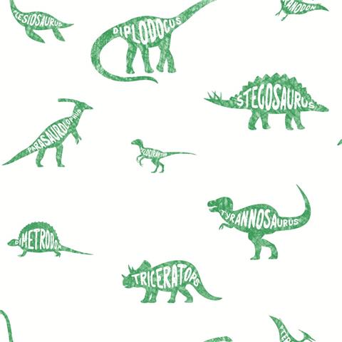 Over the Rainbow Wallpaper-Dino Dictionary 90902 green