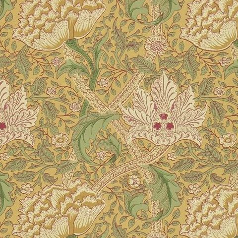 Morris & Co Wallpaper-Windrush 210494 Gold and Thyme