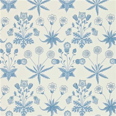 William Morris, Morris & Friends Wallpaper Daisy 212561 Blue/Ivory