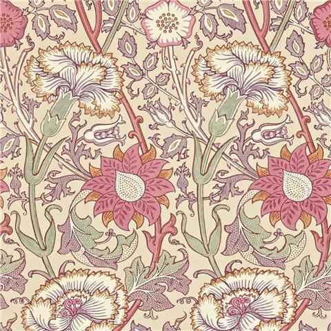 William Morris, Morris & Friends Wallpaper Pink & Rose 212566 Manilla/White