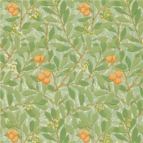 William Morris, Morris & Friends Wallpaper Arbutus DJA1A7103 Green/Terracotta