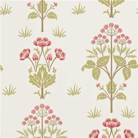 William Morris, Morris & Friends Wallpaper Meadow Sweet 210347 Rose/Olive