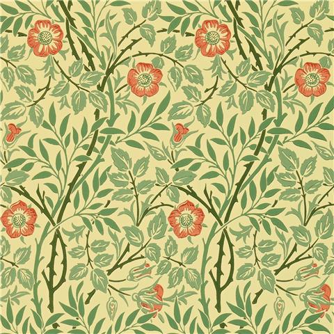 William Morris, Morris & Friends Wallpaper Sweet briar 130101 Green/Rust