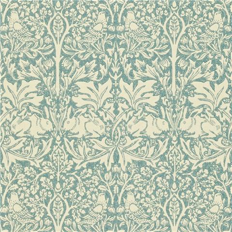 William Morris, Morris & Friends Wallpaper Brer rabbit DMORBR103 Slate/Vellum