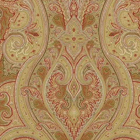 Thibaut Menswear Resource Patani Wallpaper T1033 Camel and Red