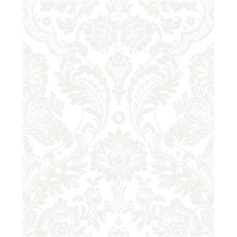 GRAHAM AND BROWN ESTABLISHED WALLPAPER COLLECTION GOTHIC DAMASK FLOCK 104564 Grey/Silver