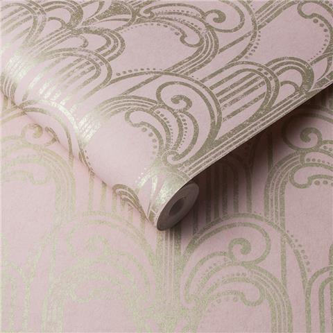 GRAHAM AND BROWN ESTABLISHED WALLPAPER COLLECTION Art Deco 105919 Blush