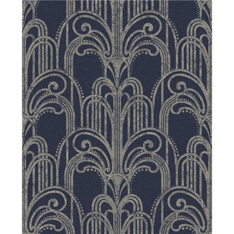 GRAHAM AND BROWN ESTABLISHED WALLPAPER COLLECTION Art Deco 105920 Midnight