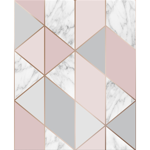 Fresca Wallpaper marble geo 106503 pink