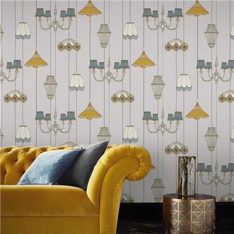 Graham and Brown Curiosity Wallpaper Collection Drawing Room 111717 Grey