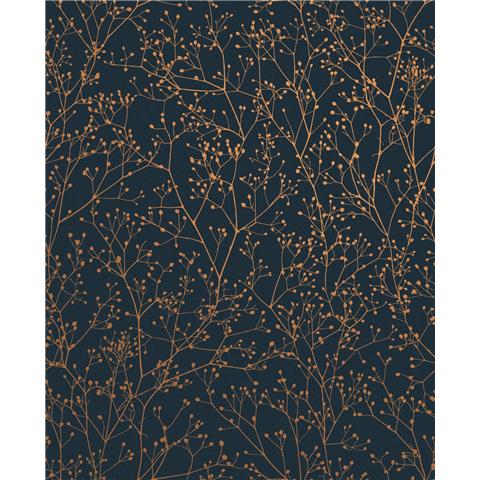 Clarissa Hulse Gypsophila Wallpaper 120381 Midnight/Copper
