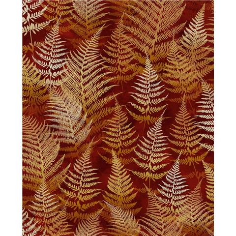 Clarissa Hulse Woodland Fern Wallpaper 120402 Rust