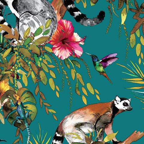 Holden Statement Feature Wallpapers Lemur 12402 Teal