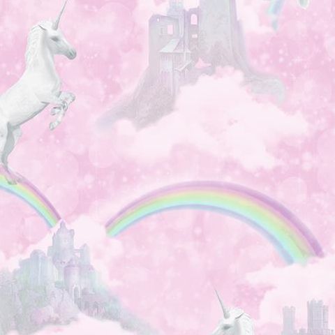 Make Believe Wallpaper-I Believe in Unicorns 12480 Pink