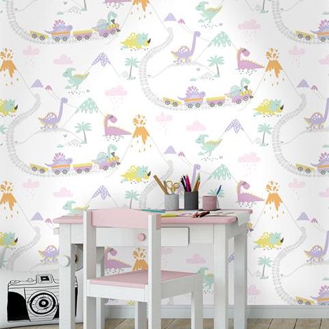 Make Believe Wallpaper- Dino Time 12532 Heather
