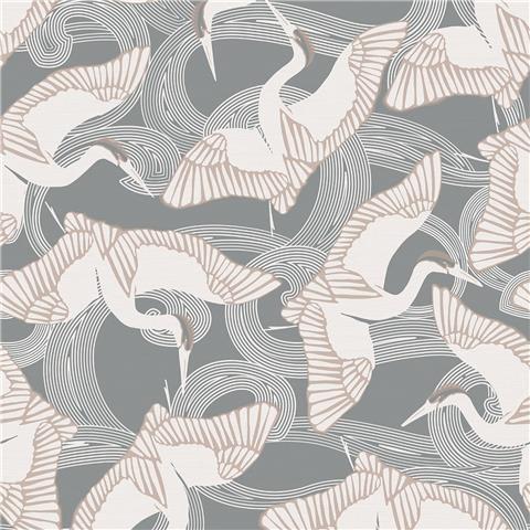 Ted Baker Fantasia Wallpaper Cranes 12621 Grey