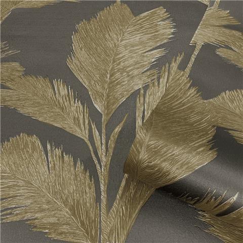 ZAMBAITI PARATI Alessia Palm Leaf WALLPAPER 214 Gold/Gunmetal
