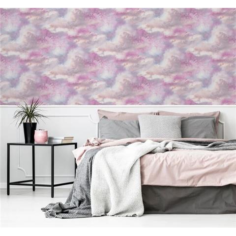 Arthouse Diamond Galaxy Wallpaper 260009 purple/Blush