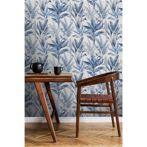 Rasch Elegant Homes Madagascar Palm wallpaper 282893 Blue