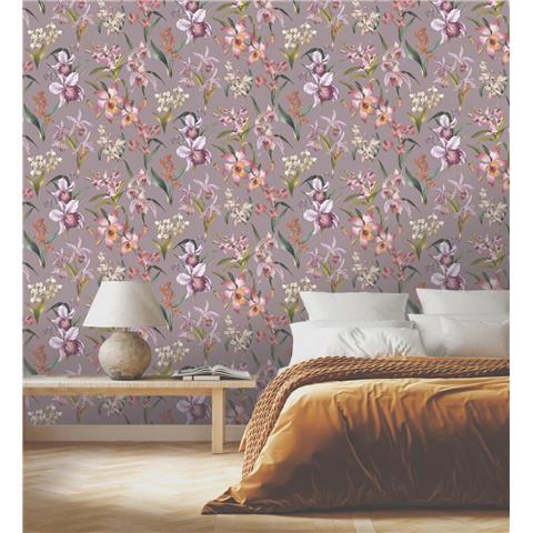 Rasch Elegant Homes Wallpaper Maya Orchid 283661 Lilac