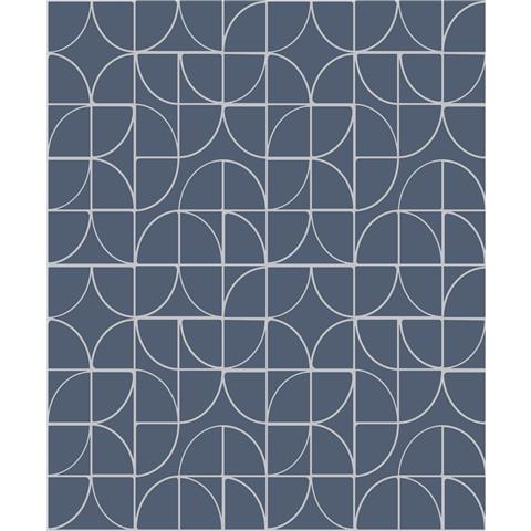 Rasch Symmetry Curve Wallpaper 310108 Navy