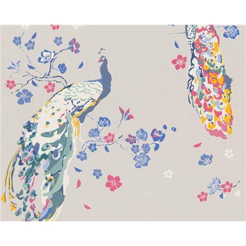 Turnowsky Bird of Paradise Wallpaper 38906-4 Grey/Turquoise