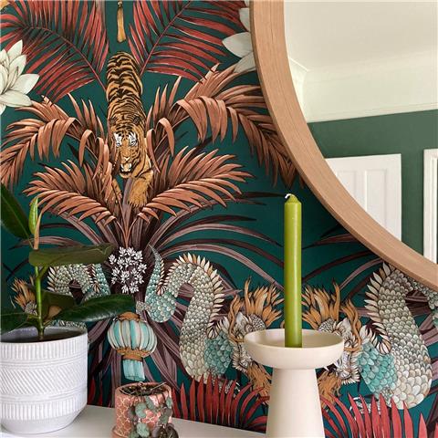 Belgravia Wilson Dragon Wallpaper 3911 Green/Multi
