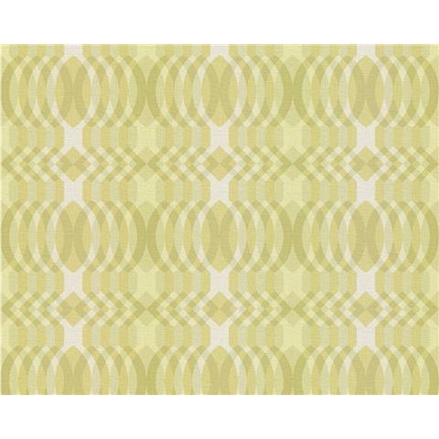 AS CREATIONS RETRO CHIC Graphics WALLPAPER 395341 Green/White