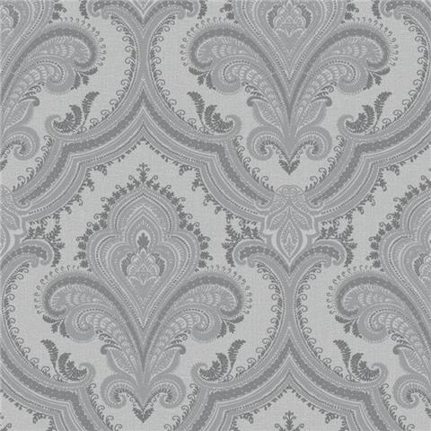 Design ID Casbah Damask Wallpaper 520316 Grey/silver