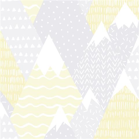 Over the Rainbow Wallpaper-Mountains 91050 yellow