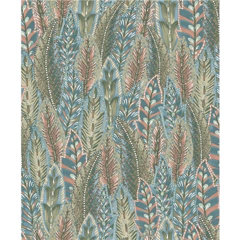 Amazonia Wallpaper Amherst 91302 coral/Blue