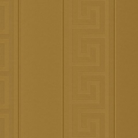 Versace Greek key stripe Vinyl Wallpaper 93524-2 Gold