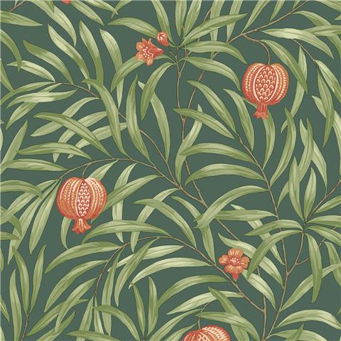 Belgravia Decor Pomegranate Wallpaper 9613 Green/Orange