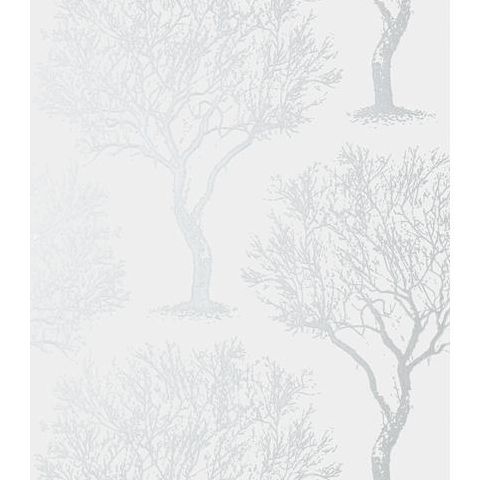 Anna French Seraphina Winfell Forest Wallpaper AT6002 Silver on Grey