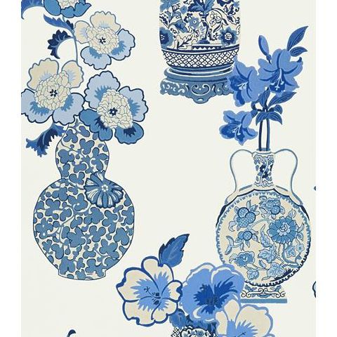 Anna French Serenade Clarissa Wallpaper AT6107 Blue and White