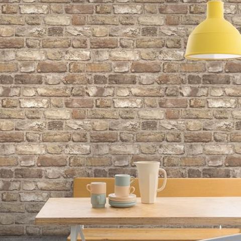 GranDeco Home Vintage Brick Wallpaper A28904 Neutral