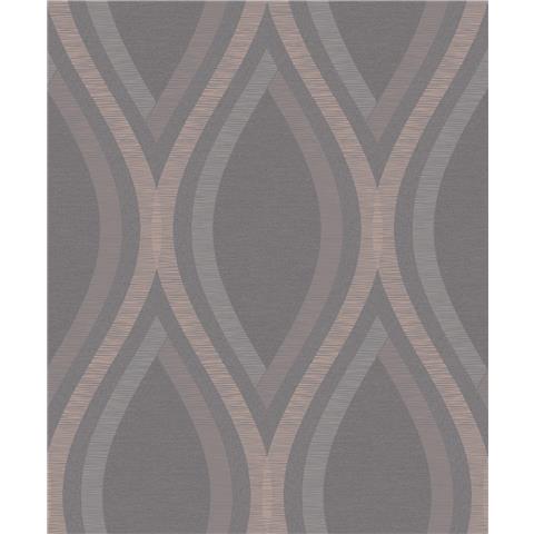 Grandeco Life Contemporary Style wallpaper A44502 Charcoal/gold