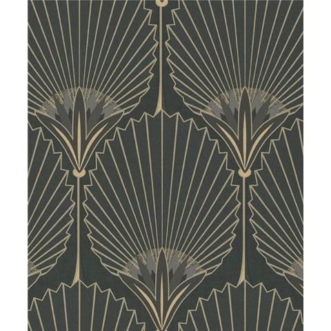Asperia Art Deco Style Wallpaper A54901 Chocolate