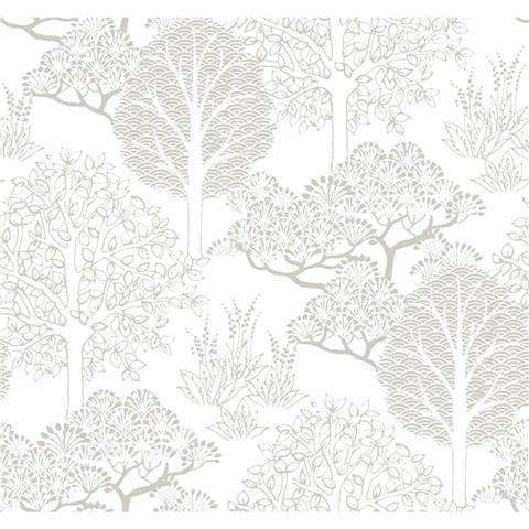 Black and White Resource Kimono Trees Wallpaper BW3851