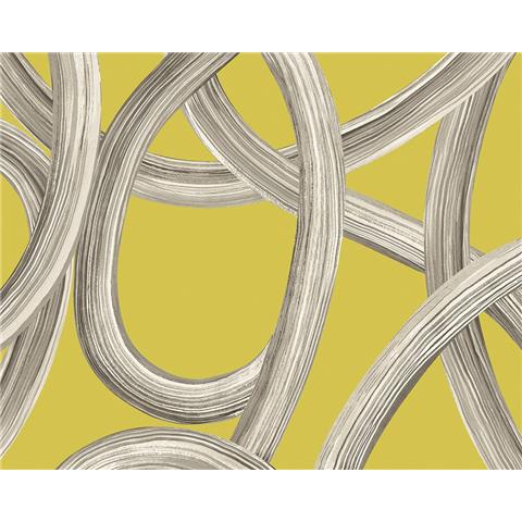 Ohpopsi Concept Wallpaper Twisted Geo CEP50125 chartreuse
