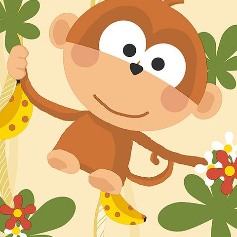 Cheeky Monkey Vinyl Wallpaper CM28601