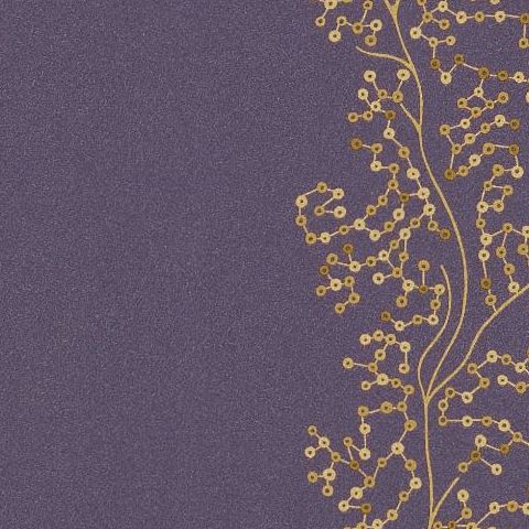 Sanderson Aegean Wallpaper-Sparkle Coral DAEG213037 Gold/Purple