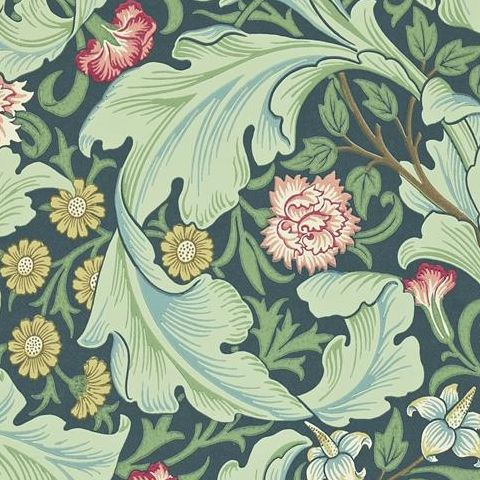 Morris & Co Wallpaper-Leicester 212541 Woad/Sage