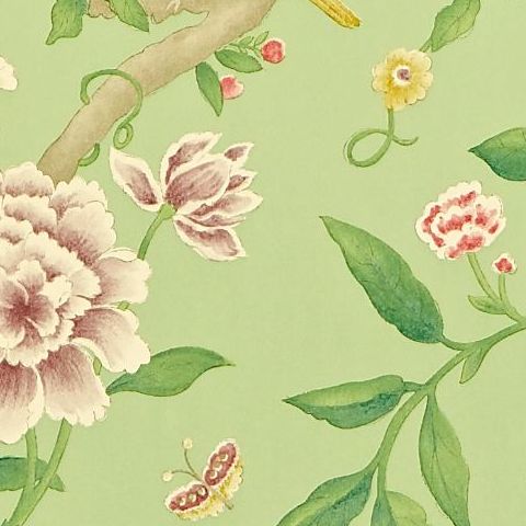 Sanderson Caverley Wallpaper-Porcelain Garden DCAVPO101