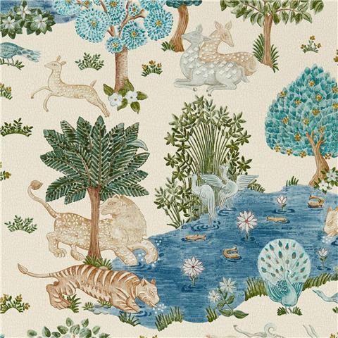 Sanderson Caspian Wallpaper Pamir Garden 216766 Cream/Nettle