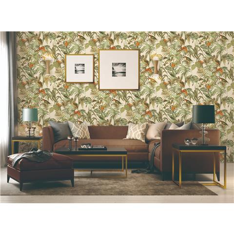 design id Wallstitch Wallpaper Exotic Floral DE120013