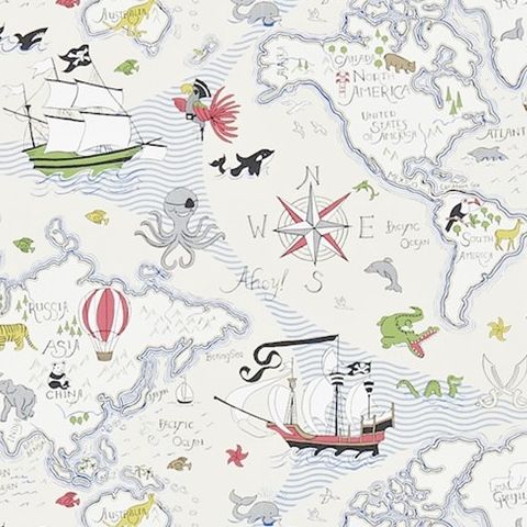 Little Sanderson Abracazoo Wallpaper-Treasure Map 214040