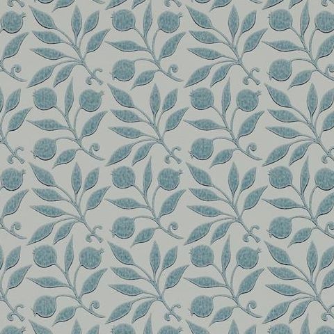 Morris & Co Wallpaper-Rosehip 214710 Mineral Blue
