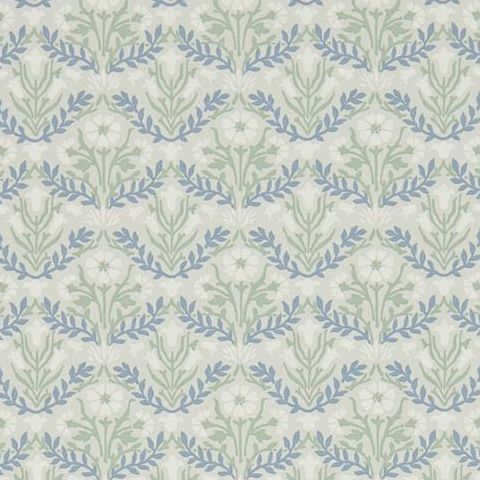 Morris & Co Wallpaper-Bellflowers 216435 Grey/Fennell